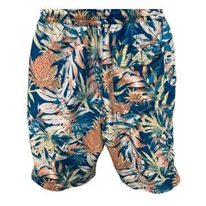 Caribbean Swimwear Men's Tropical Swimwear Trunks Size M Multicolor Pockets
